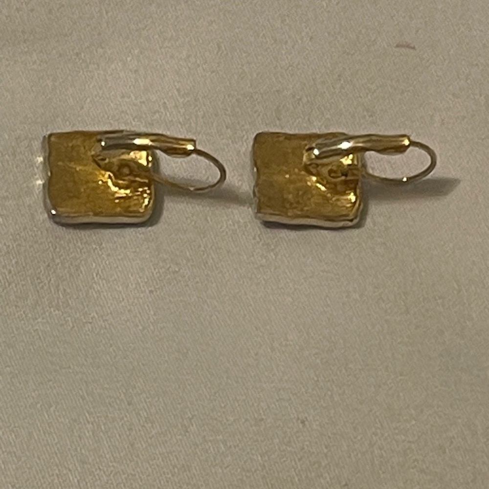 Gold and Red Moon‎ and Stars Earrings - Picture 2 of 2